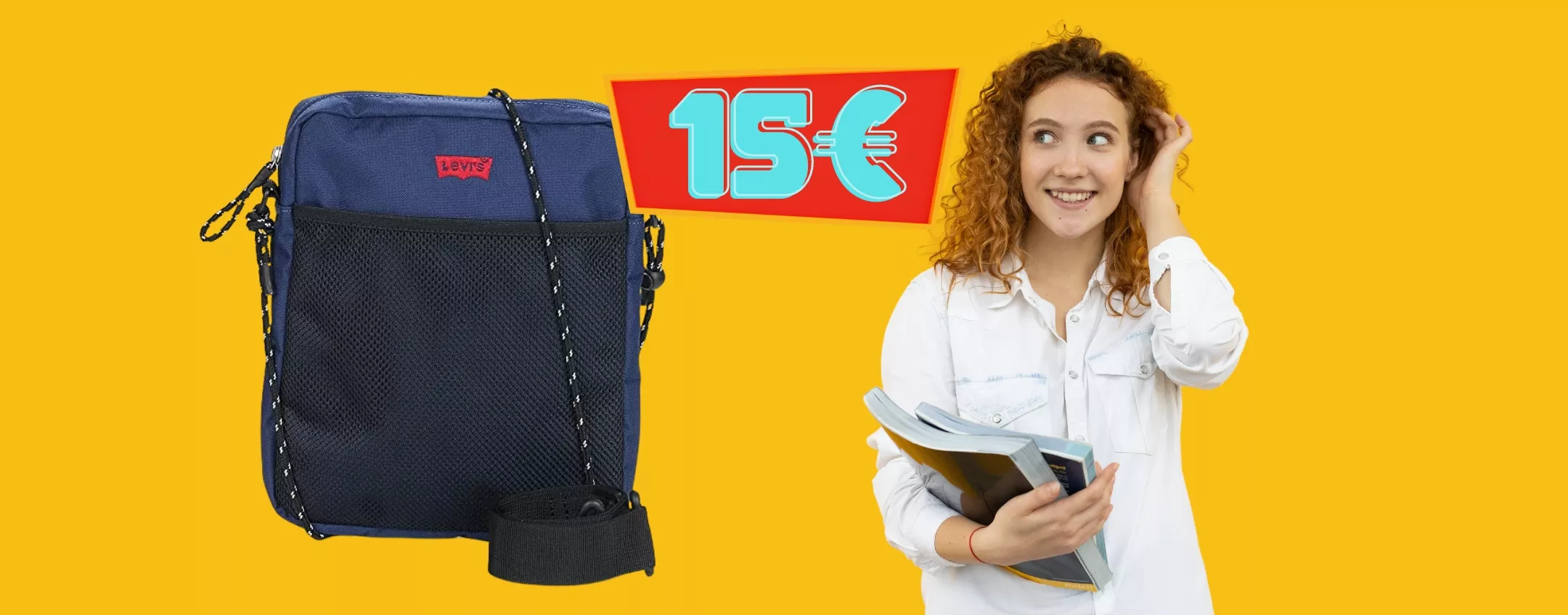 Levi's Dual Strap: SPLENDIDA borsa a tracolla a 15€